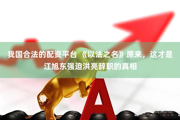 我国合法的配资平台 《以法之名》原来，这才是江旭东强迫洪亮辞职的真相
